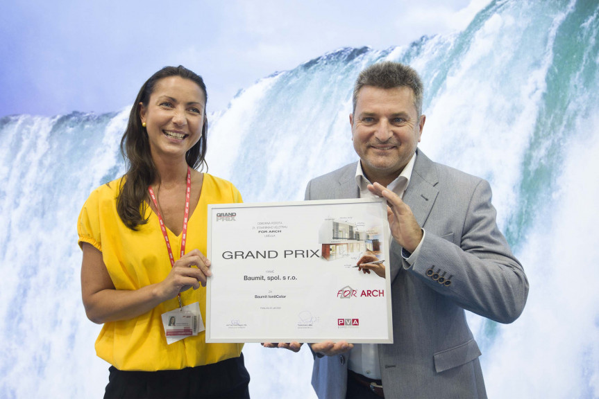 Výrobek Baumit IonitColor získal hlavní cenu GRAND PRIX a TOP EXPO na veletrhu FOR ARCH