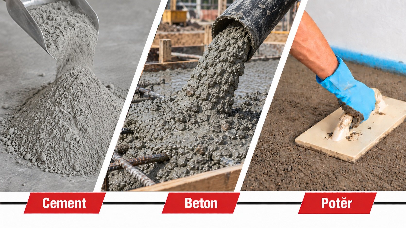 Cement, beton, potěr Cement, beton, potěr